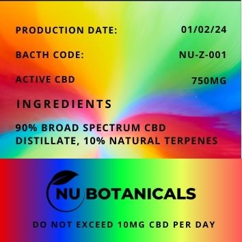 Nu Botanicals - Zkittles CBD Crumble: 1 gram pot 750mg CBD