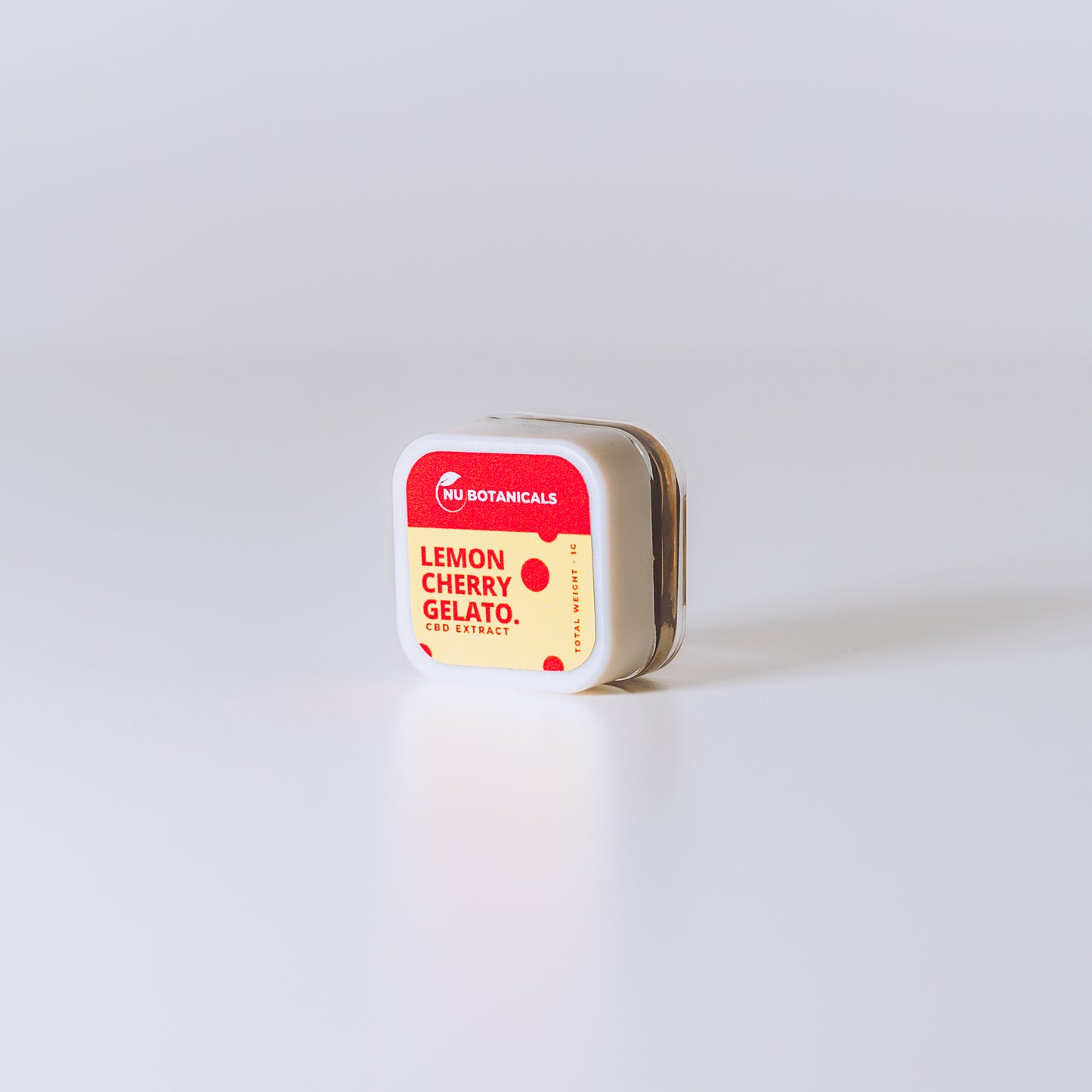 Nu Botanicals - Lemon Cherry Gelato CBD Crumble: 1 Gram Pot 750mg CBD