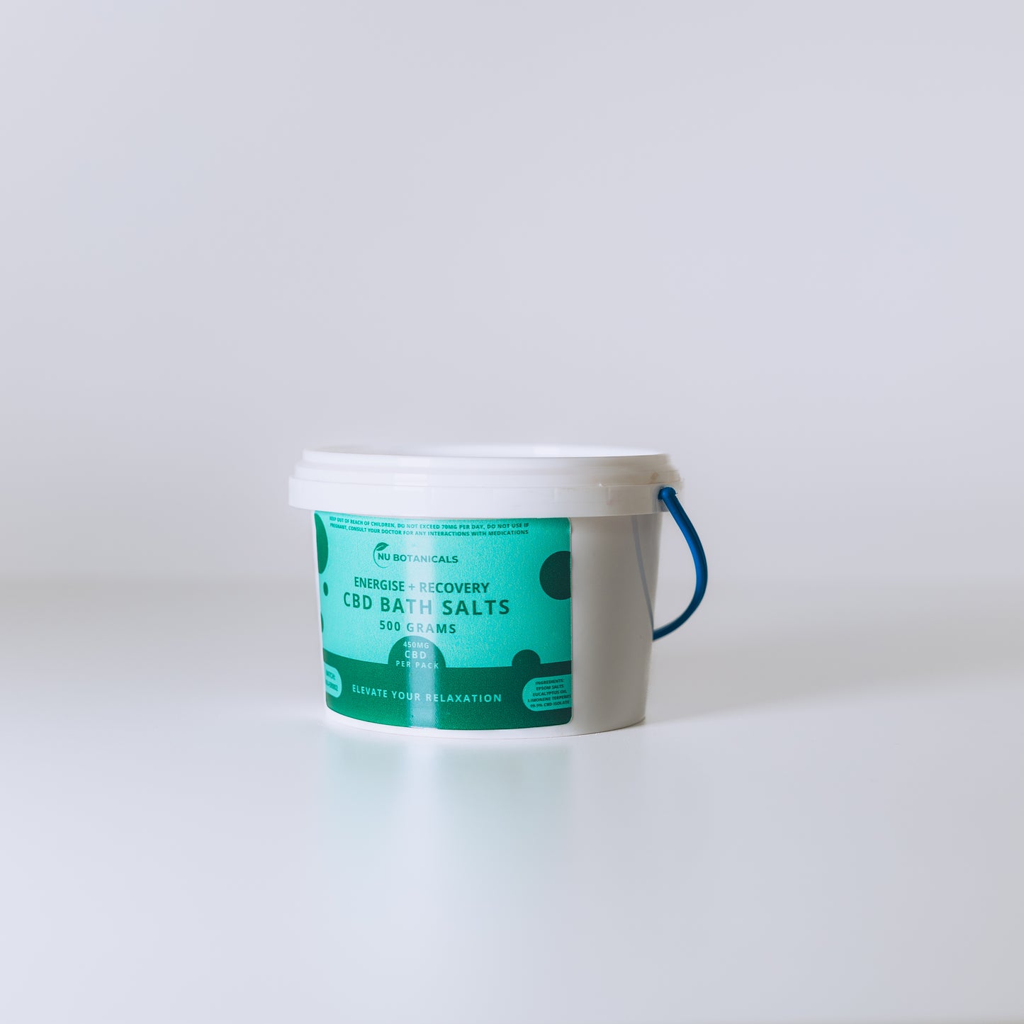 Nu Botanicals - 500 Grams - CBD Energise Bath Salts: 450mg CBD