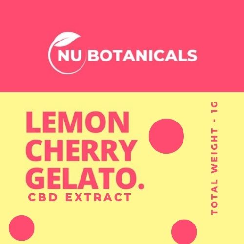 Nu Botanicals - Lemon Cherry Gelato CBD Crumble: 1 Gram Pot 750mg CBD