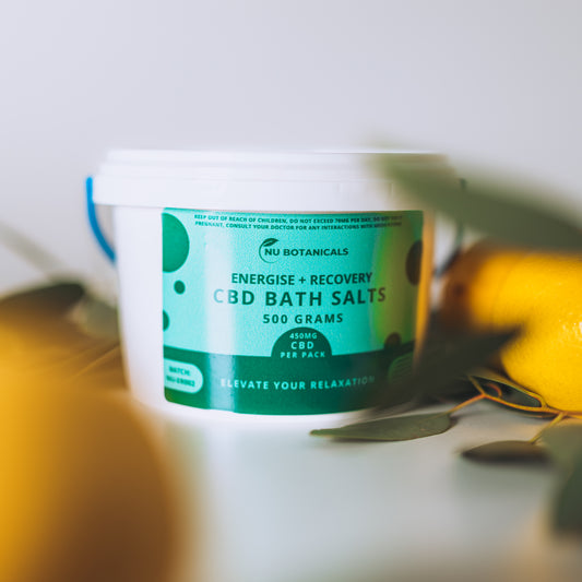 Nu Botanicals - 500 Grams - CBD Energise Bath Salts: 450mg CBD