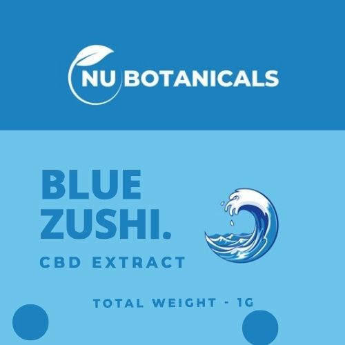 Nu Botanicals - Blue Zushi CBD Crumble: 1 gram pot 750mg CBD